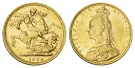 AUSTRALIEN, Victoria, 1837-1901, Sovereign 1889 M für Melbourne. 8,00g. Frbg.24
GOLD Randfehler vorzüglich +