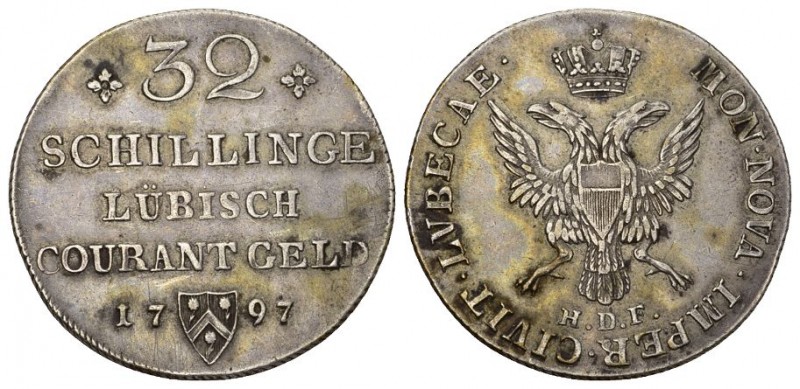 Lübeck-Stadt 32 Schilling 1797, HDF-Lübeck Behrens 303b Jaeger 31 
sehr schön-vo...