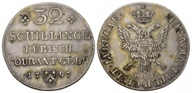 Lübeck-Stadt 32 Schilling 1797, HDF-Lübeck Behrens 303b Jaeger 31 
sehr schön-vorzüglich