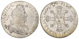 Frankreich Ludwig XIV. 1643-1715. 1/2 Ecu 1704 A, Paris. Überprägt auf 1/2 Ecu aux Palmes Gadoury 194 Sehr schön