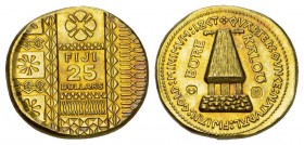 FIJI Republic 1970-. 25 Dollars n. d. ( 1992 ) KM 57 7,91 g. Fr. 8. Uncirculated.