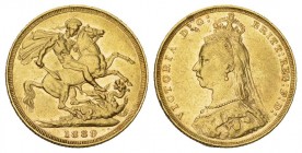 GROSSBRITANNIEN - Vereinigtes Königreich Victoria 1837-1901
Sovereign (7,98g) 1889 KM:767, Fr:392 vorzüglich +