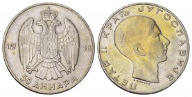 Jugoslawien Peter II. 1934-1945 50 Dinara 1938 Paris. KM2 4 15.08 g. sltene Erhaltung vorzüglich bis unzirkuliert