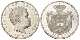 Portugal 1899 1000 Reis in Silber 24.9g selten in dieser Erhaltung bis unzirkuliert