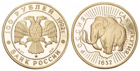 RUSSISCHE FÖDERATION SEIT 1991 100 Rubel 1992, Friedb. 216, Yeo. 375, Schlumb. 367 Gold Proof