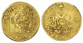 GRAUBÜNDEN. Die Münzen der Herrschaft Haldenstein. Thomas I. von Schauenstein-Ehrenfels, 1609-1628. Goldgulden o. J., Haldenstein. Gekrönter Doppeladl...
