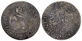 Chur, Bistum. Johann V. Flugi von Aspermont (1601-1627). AR Dicken (8.71 g, 31 mm) o. J. Av. IOANNES D G EPIS : CVRI, Bärtiger Hl. Lucius mit Szepter ...