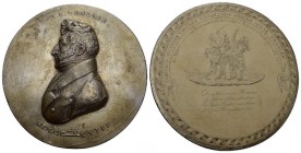 Luzern Dr.Paul Vital Ignaz Troxler 1780-1866 Arzt, Professor der Philosophie und Geschichte. Grosse WM Medaille 117mm einseitig von B.Bodenmüller, RS,...