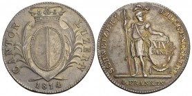 Luzern Stadt und Kanton. 4 Franken (Neutaler) 1814. 3-blättriger Rand. 29.41 g. D.T. 53b. HMZ 2-668c. vorzüglich