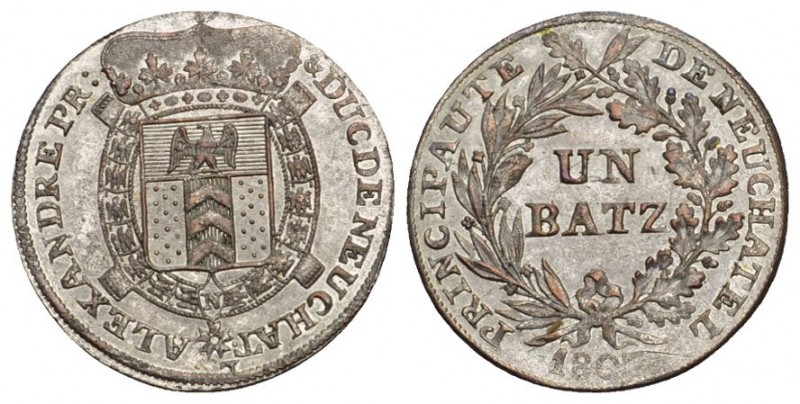 Neuenburg 1807 Batzen in Billon HMZ 2-722 b Prägeschwäche
vorzüglich bis unzirku...