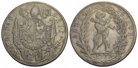 St. Gallen, Abtei. Beda Anghern v. Hagenwil (1767-1796). AR Taler 1777 H (40 mm, 
27.60 g). HMZ 2-867c, DT 841b. Gutes sehr schön