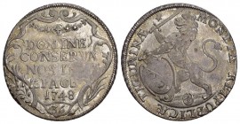Zürich Stadt 1748 1/2 Taler in Silber 14.1g sehr selten HMZ 2-1165qq
vorzüglich