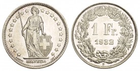 Eidgenossenschaft 1 Franken 1932 B, Bern. Divo 411, HMZ 2-1204dd.
Prachtexemplar in FDC