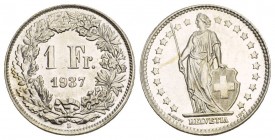 Eidgenossenschaft. 1 Franken 1937 B, Bern. 2.53 g. Divo 445. HMZ 2-1206ff. Äusserst seltene Erhaltung FDC