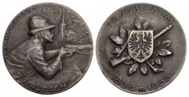 Bern Frutigen 1933 Feldschützen 75 Jahre in Silber 10.8g selten 29mm Richter 333a vorzüglich bis unzirkuliert