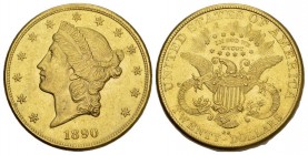 USA 1890 CC 20 Dollar Gold 33.4g selten mit MZZ: CC Prächtige Erhaltung fast unzirkuliert