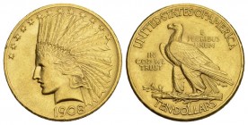 USA 1908 10 dollar Indianer 16.7g selten bis unzirkuliert
