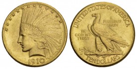 USA 1910 10 Dollar Gold 16.7g Indianer seltene Erhaltung vorzüglich