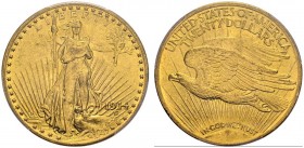 USA 1914 20 Dollar Gold 33.4g seltene Erhaltung MS 62 unzirkuliert