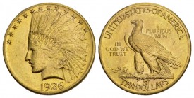 USA 1926 10 Dollar Gold 16.7g Indianer Seltene Erhaltung bis unzirkuliert