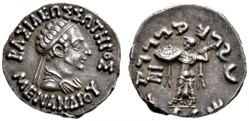 Baktria
Könige von Baktria. Menander I. ca. 165-130 v. Chr. Drachme . Drapierte...