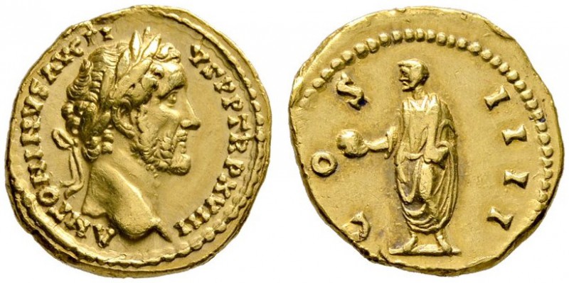 Kaiserzeit
Antoninus Pius 138-161
Aureus 154/155 -Rom-. ANTONINVS AVG PIVS P P...