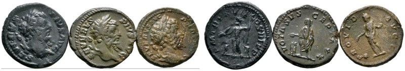 Kaiserzeit
Septimius Severus 193-211
Lot (3 Stücke): Denare (AE-Prägungen!) -R...