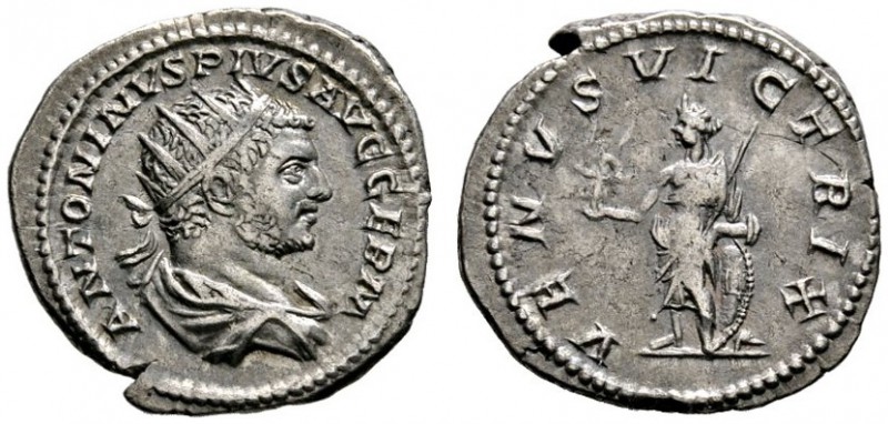 Kaiserzeit
Caracalla 198-217
Antoninian 214-217 -Rom-. ANTONINVS PIVS AVG GERM...