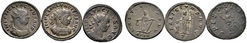 Kaiserzeit
Tacitus 275-276
Lot (3 Stücke): Antoniniane -Rom-. Gepanzerte Büste...