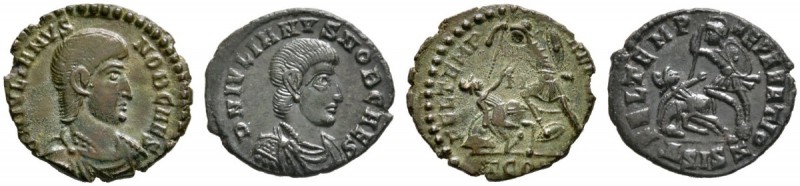 Kaiserzeit
Julianus II. Caesar 355-360
Lot (2 Stücke): Mittelbronzen (AE-19 mm...