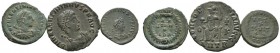 Kaiserzeit
Valentinianus II. 375-392
Lot (3 Stücke): Kleinbronzen. Panzerbüste mit Diadem nach rechts / Roma nach links thronend (-Antiochia- RIC 45...