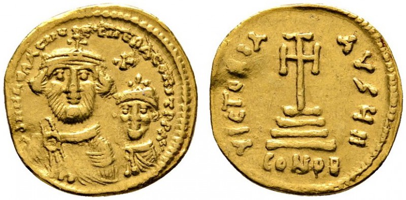 Heraclius mit Heraclius Constantinus 613-641
Solidus 616/625 -Constantinopolis-...