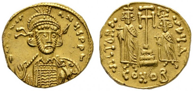 Constantinus IV. 668-681
Solidus 674/681 -Constantinopolis-. 4. Offizin. Behelm...