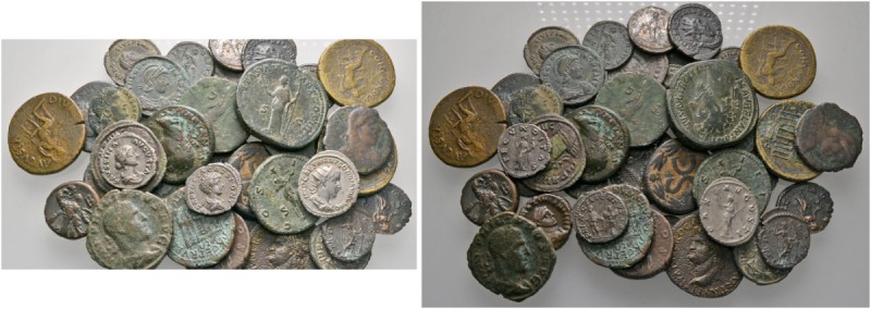 Über 100 Stücke: Sammlung von zumeist römischen Münzen aus dem Zeitraum 1.-4. Jh...