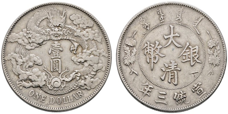 China-Ching-Dynastie
Hsuan-Tung 1908-1912
Dollar Jahr 3 (1911). Kaiserlicher D...