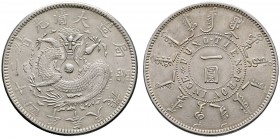 China-Provinz Fengtien (Fungtien)
Dollar Jahr 24 (1898). Y. 87, L./M. 471, Dav. 159. 26,97 g
selten, kleine Kratzer auf dem Revers, vorzüglich
Aus ...