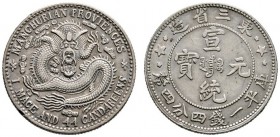 China-Provinz Mandchurian
20 Cents o.J. (1911). Y. 213a, Kann 265, L./M. 494. 5,00 g
feine Patina, fast vorzüglich
Aus Sammlung Dr. Lutz.
