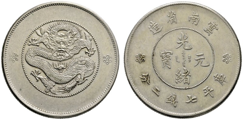 China-Provinz Yunnan
Dollar o.J. (1908). Y. 258 (ungenau), Kann 169, L./M. 421,...