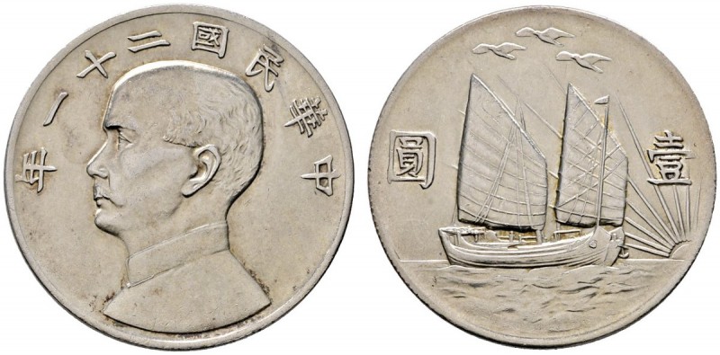 China-Republik
1. Republik 1912-1949
Dollar Jahr 21 (1932). Sun Yat-Sen. Desse...