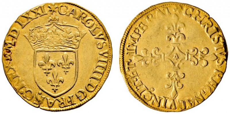 Frankreich-Königreich
Charles IX. 1560-1574
Ecu d'or au soleil 1571 -Paris-. G...
