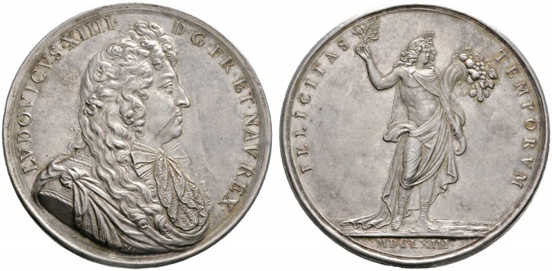 Frankreich-Königreich
Louis XIV. 1643-1715
Silbermedaille 1663 von Roettiers, ...