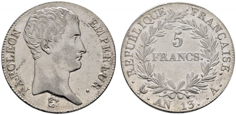 Frankreich-Königreich
Napoleon I. 1804-1815
5 Francs L'AN 13 (1804/05) -Paris-...