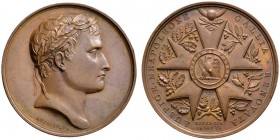Frankreich-Königreich
Napoleon I. 1804-1815
Bronzemedaille o.J. (1804) von Andrieu und Jaley, auf die Gründung der Ehrenlegion. Belorbeerte Büste na...