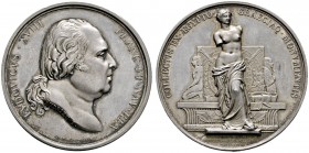 Frankreich-Königreich
Louis XVIII. 1814, 1815-1824
Silbermedaille 1822 von Andrieu und Depaulis, auf die Sammlung ägyptischer und griechischer Kunst...