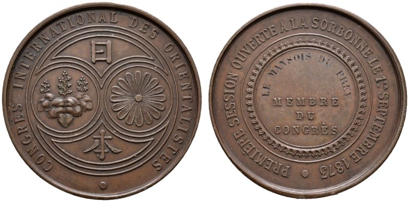 Frankreich-Königreich
Dritte Republik
Bronzene Prämienmedaille 1873 unsigniert...