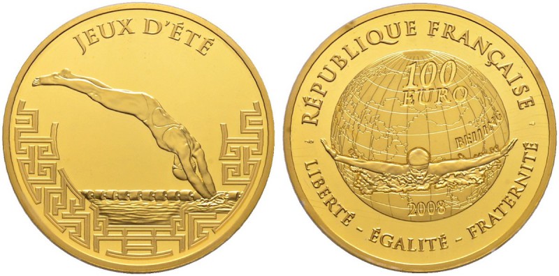 Frankreich-Königreich
5. Republik seit 1958
100 Euro-Goldmünze 2008. XXIV. Oly...