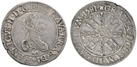 Frankreich-Bearn
Henri II. 1572-1589, als Henri III. König von Navarra, 1589-1610 als Henri IV. König von Frankreich
Franc d'argent 1581 -Pau-. Schm...