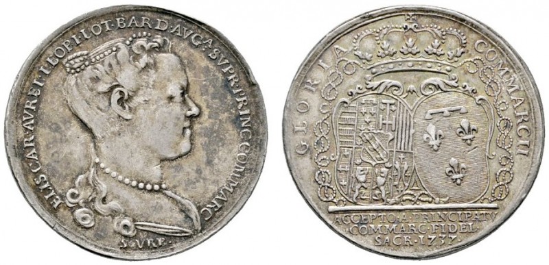 Frankreich-Commercy
Elisabeth Charlotte 1737-1744
Jetonartige Silbermedaille 1...