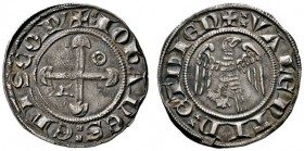 Frankreich-Valence & Die, Bistum
Jean II. Jofevry 1352-1354
Gros d'argent o.J. +:IOHANES:EPISCOP. Kreuz, im zweiten Winkel ein Ringel mit Innenpunkt...