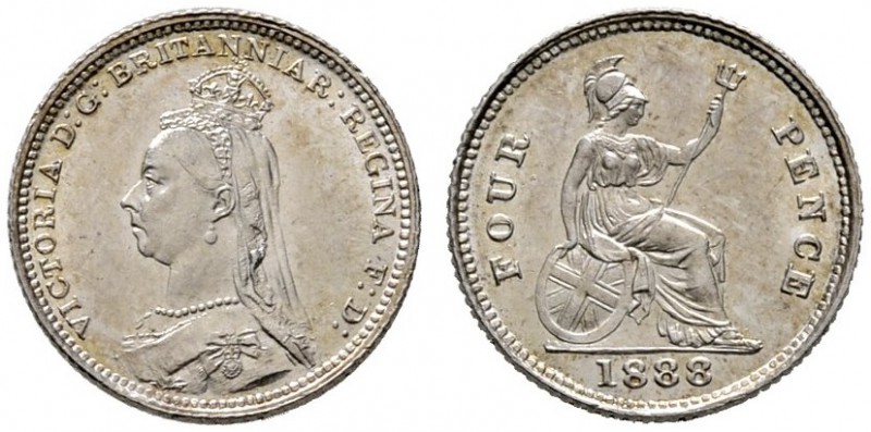 Großbritannien
Victoria 1837-1901
Groat 1888. Für British Guiana. Spink 3930....